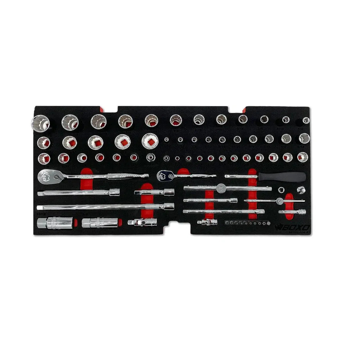 117-Piece SAE Tool Set for 3-Drawer Hand Carry Box