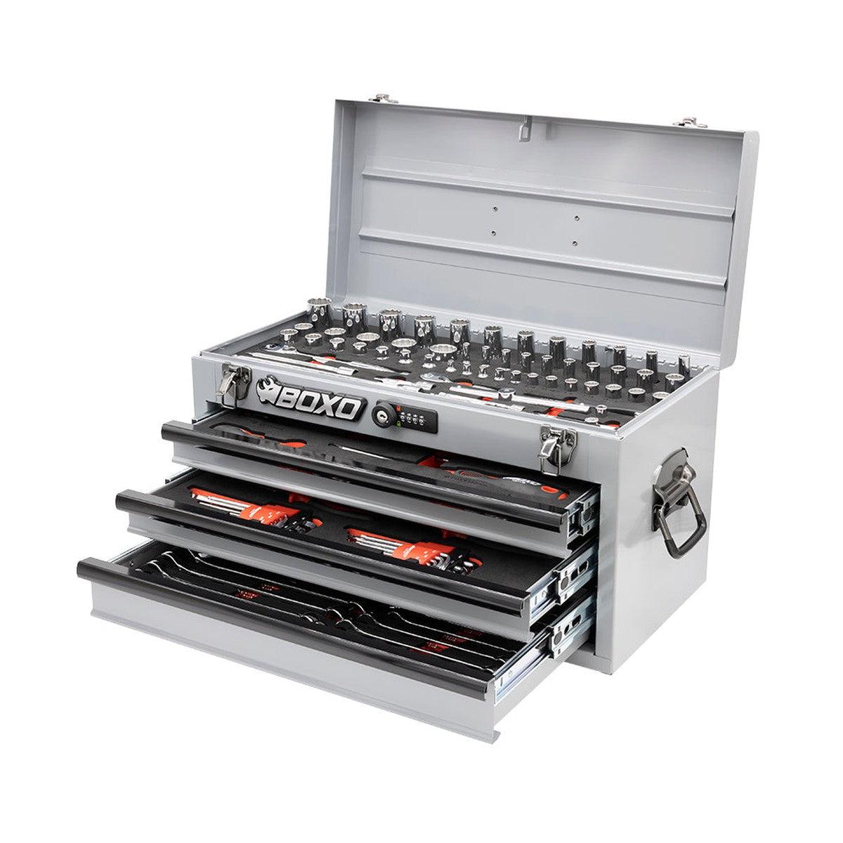 117-Piece SAE 3-Drawer Hand Carry Tool Box