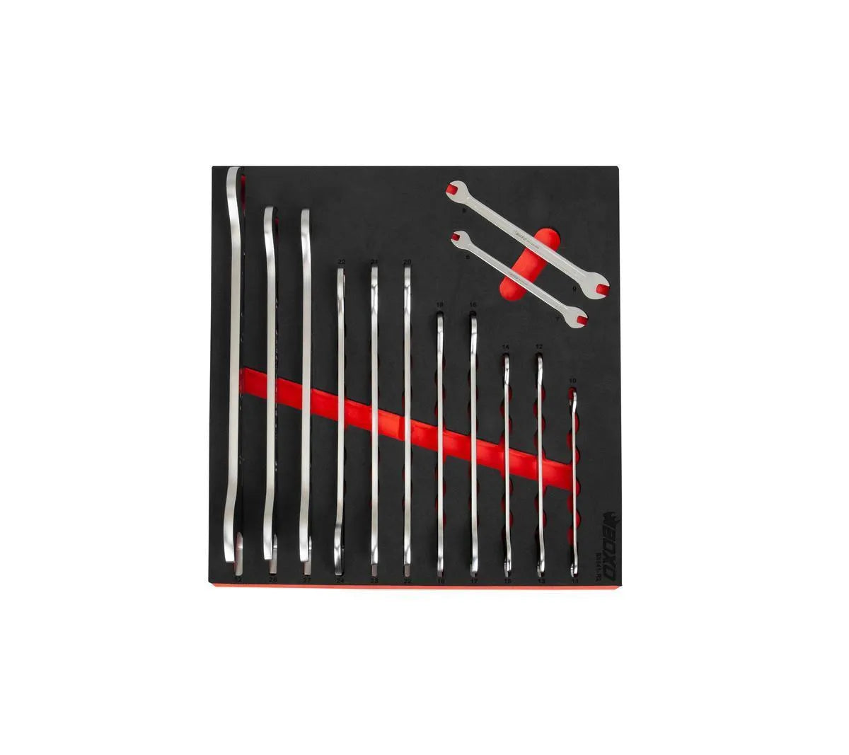 13-Piece Ultra-Thin Double Open-Ended Spanner Set | 1/6 Drawer EVA Foam