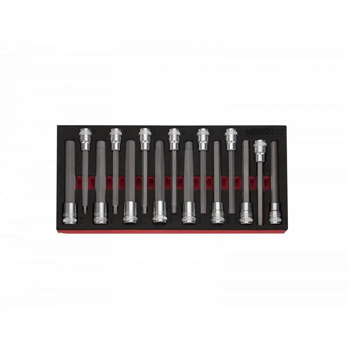 15-Piece 1/2" Drive Long Hex Bit Socket Set | 1/3rd EVA Foam