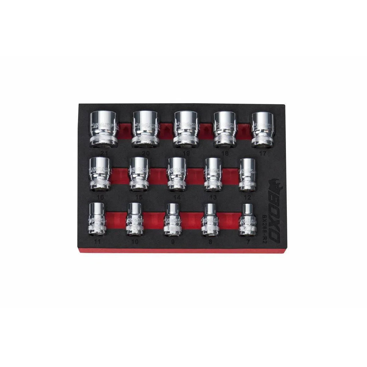 15-Piece 3/8" Drive Metric Standard Length 6-Point Chrome Socket Set | 1/9th EVA Foam