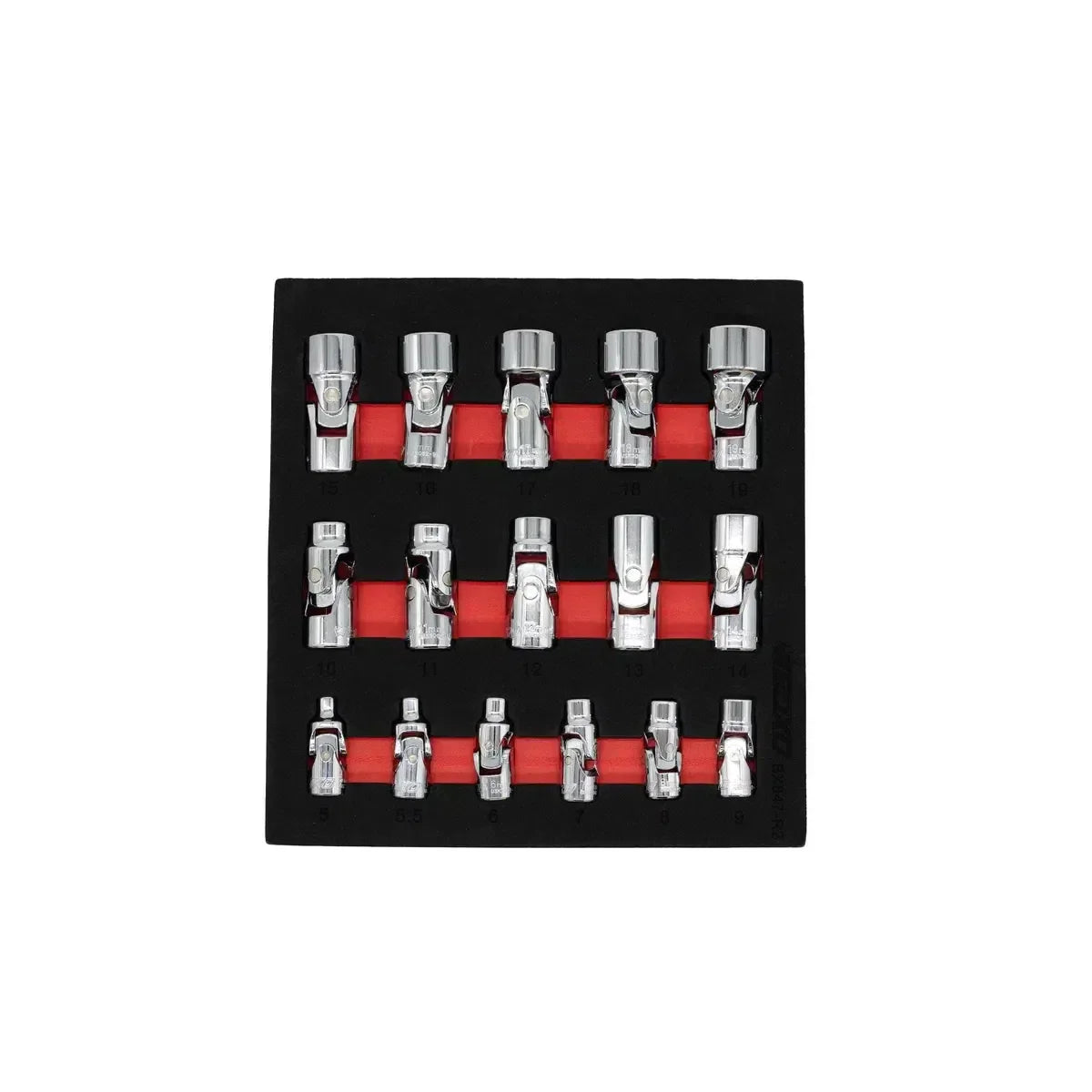 16-piece ¼” Drive & ⅜” Drive 6-point Universal Socket Set | 1/6 Drawer EVA Foam