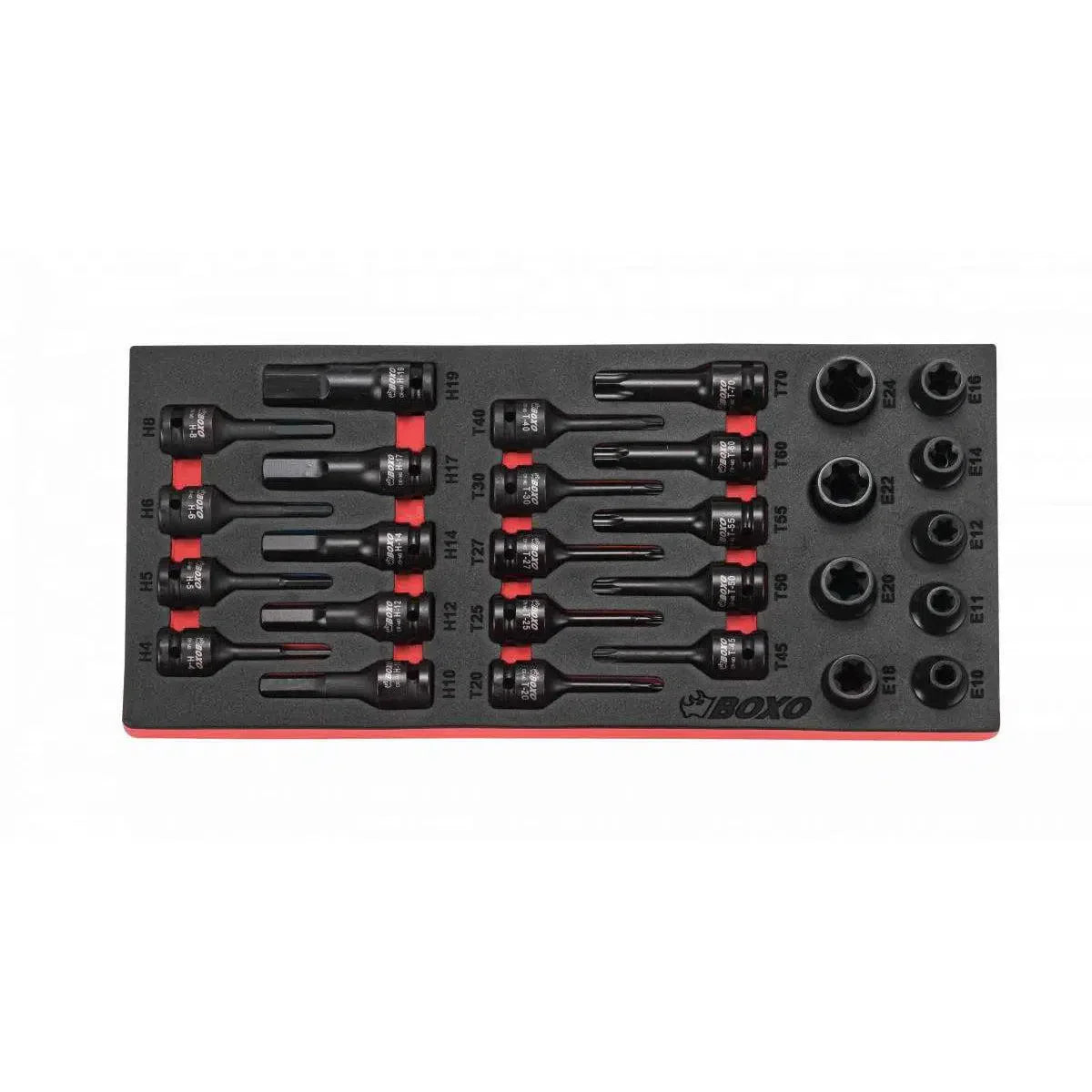 29-Piece 1/2" Drive Star, Torx & Hex Socket & Bit Set | 1/3rd EVA Foam