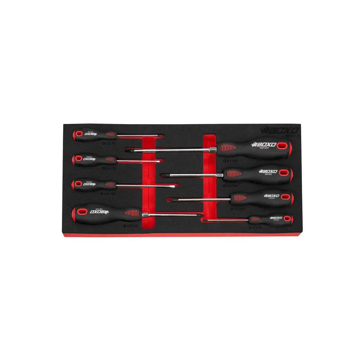 8-Piece Slotted, Phillips & Pozi Drive Screwdriver Set | 1/3rd EVA Foam