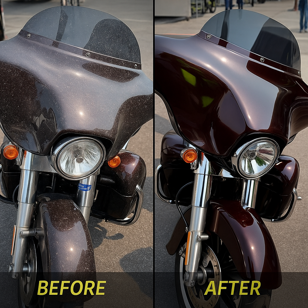 MotoPro Motorcycle Detailing Kit - Bug Remover, Leather Care, Ceramic Spray