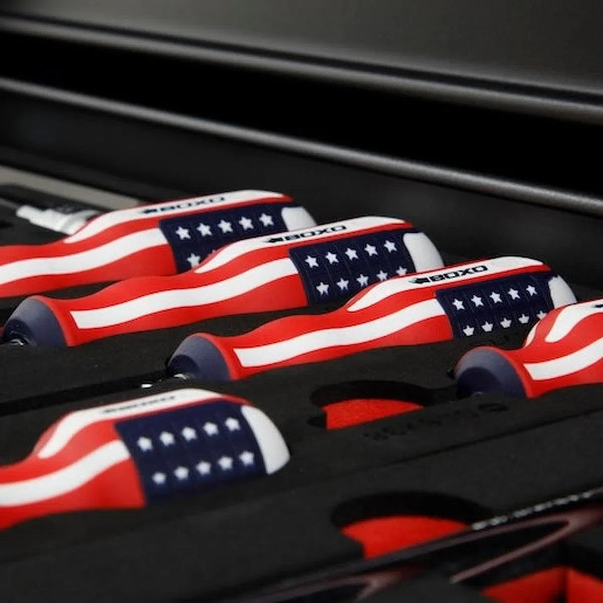 8-Piece American Flag Handle Screwdriver Set | 1/3rd EVA Foam