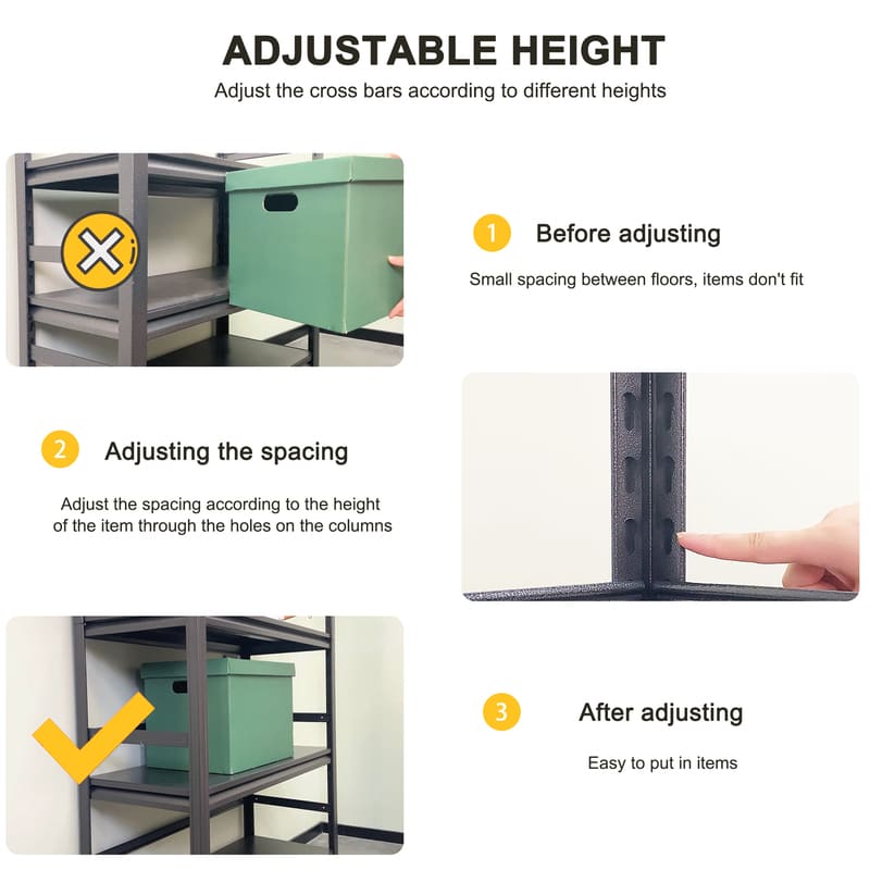 FS24B 72" H Heavy Duty Metal Shelving Unit