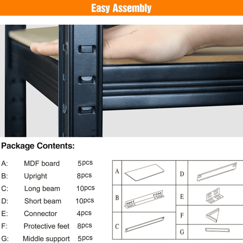 FS7 5-Tier Utility Adjustable Shelving