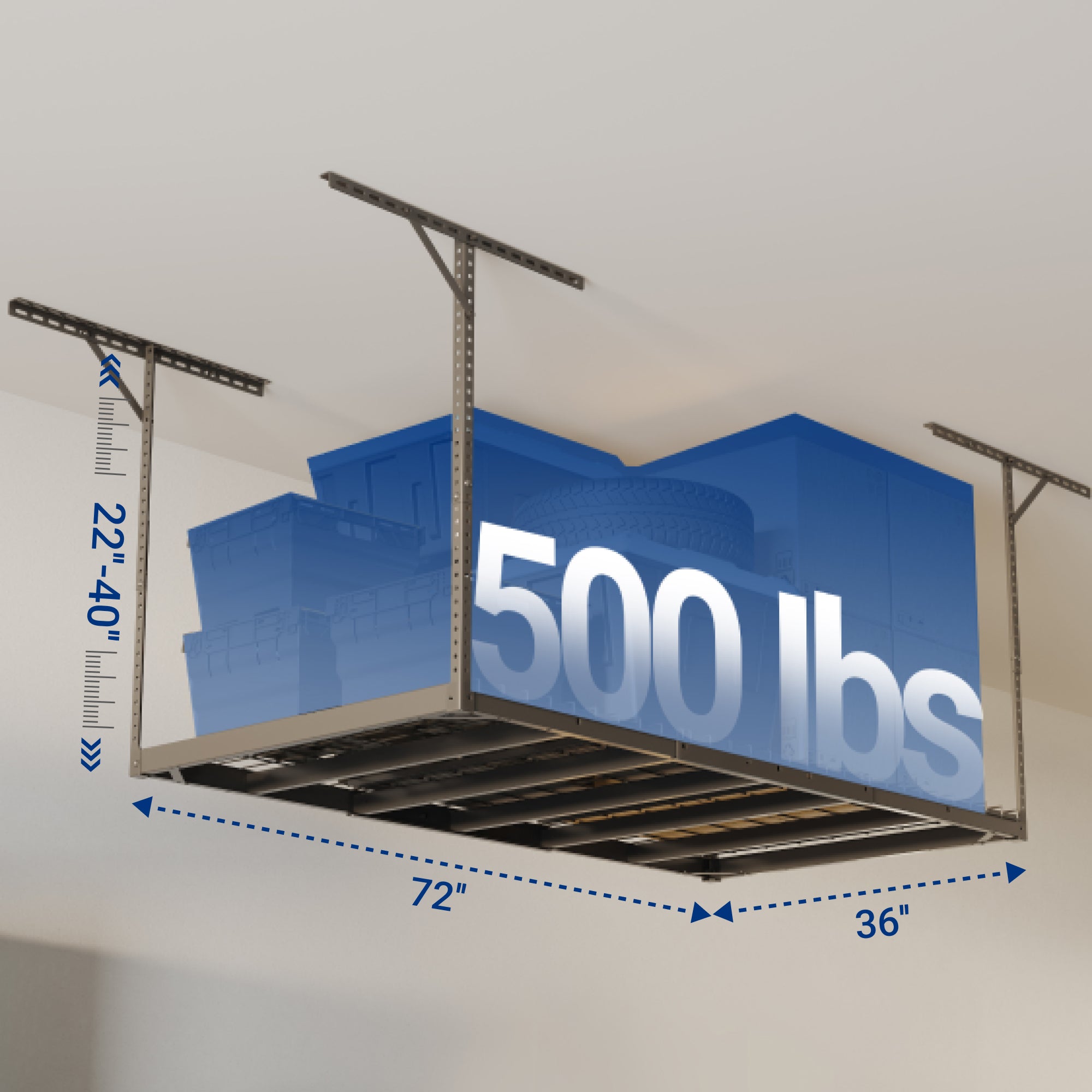 Max Series 3′ x 6′ Heavy Duty Overhead Garage Storage Rack