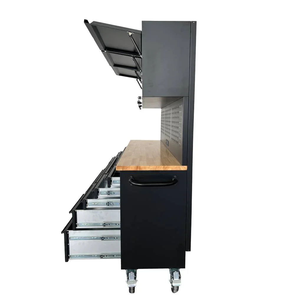 72 inch Rolling Garage Cabinets with Pegboard