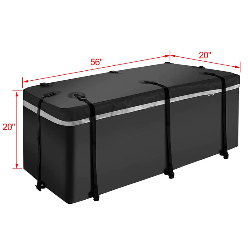 HB60 60" Hitch Mount Cargo Carrier Basket+ 56"Waterproof Cargo Bag