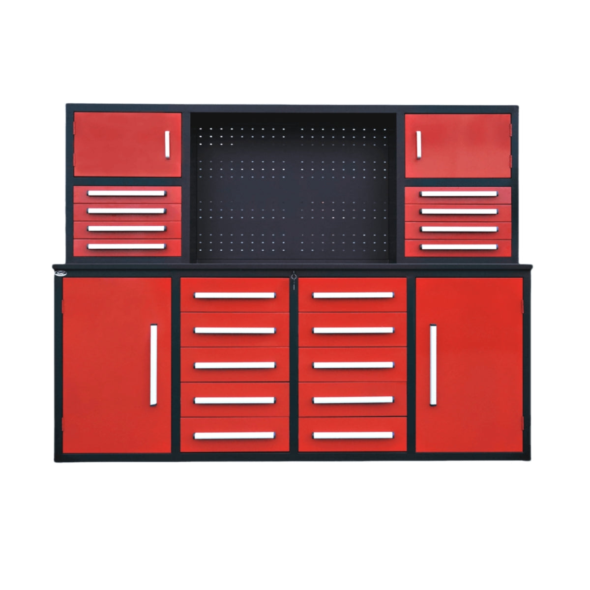 7 ft Garage Cabinet (18 Drawers & 4 Cabinets & Pegboard)