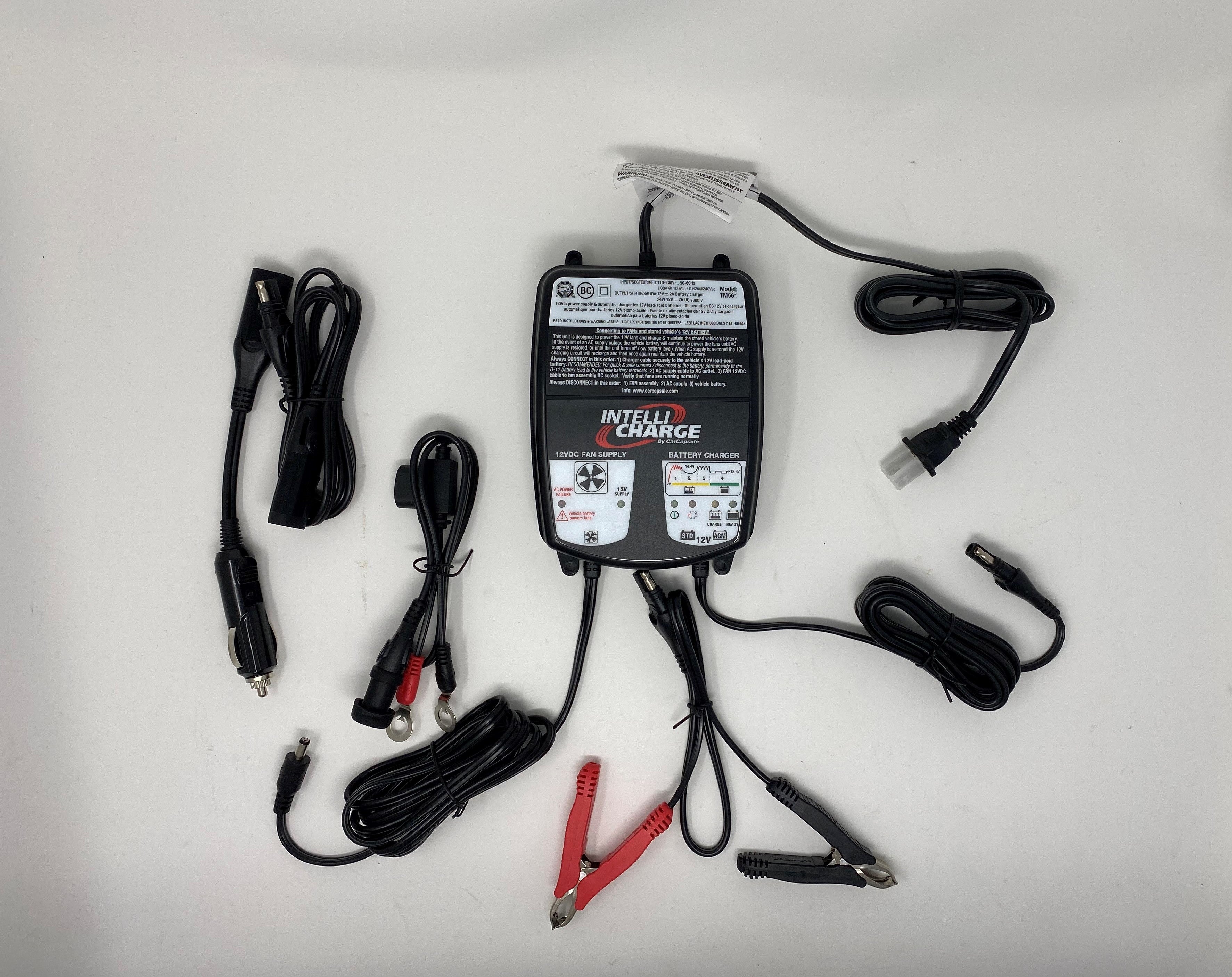 IntelliCharge for use with CarCapsule and Showcase Units (Single Fan)