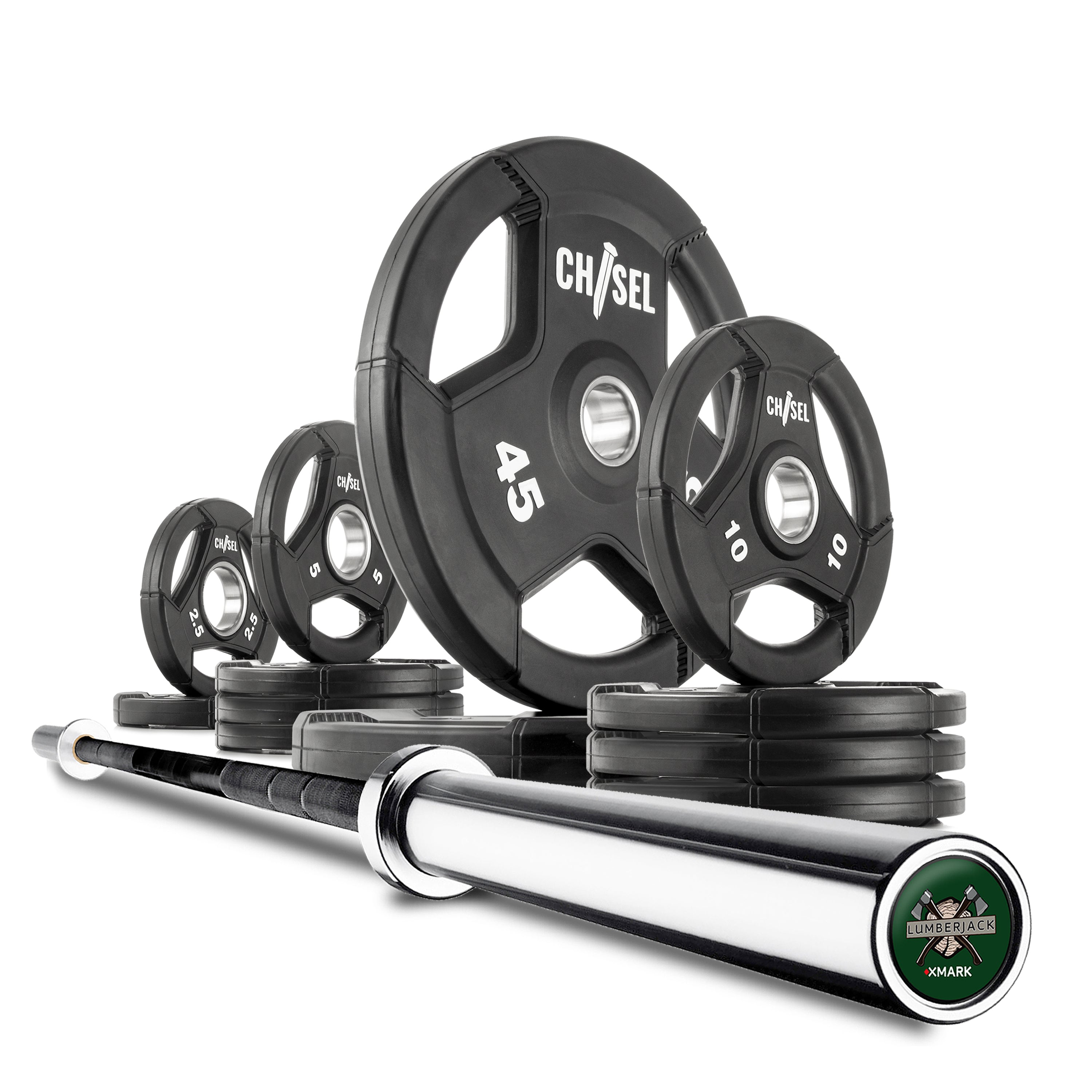 Chisel Olympic Weight Plates & Bar Set Builder