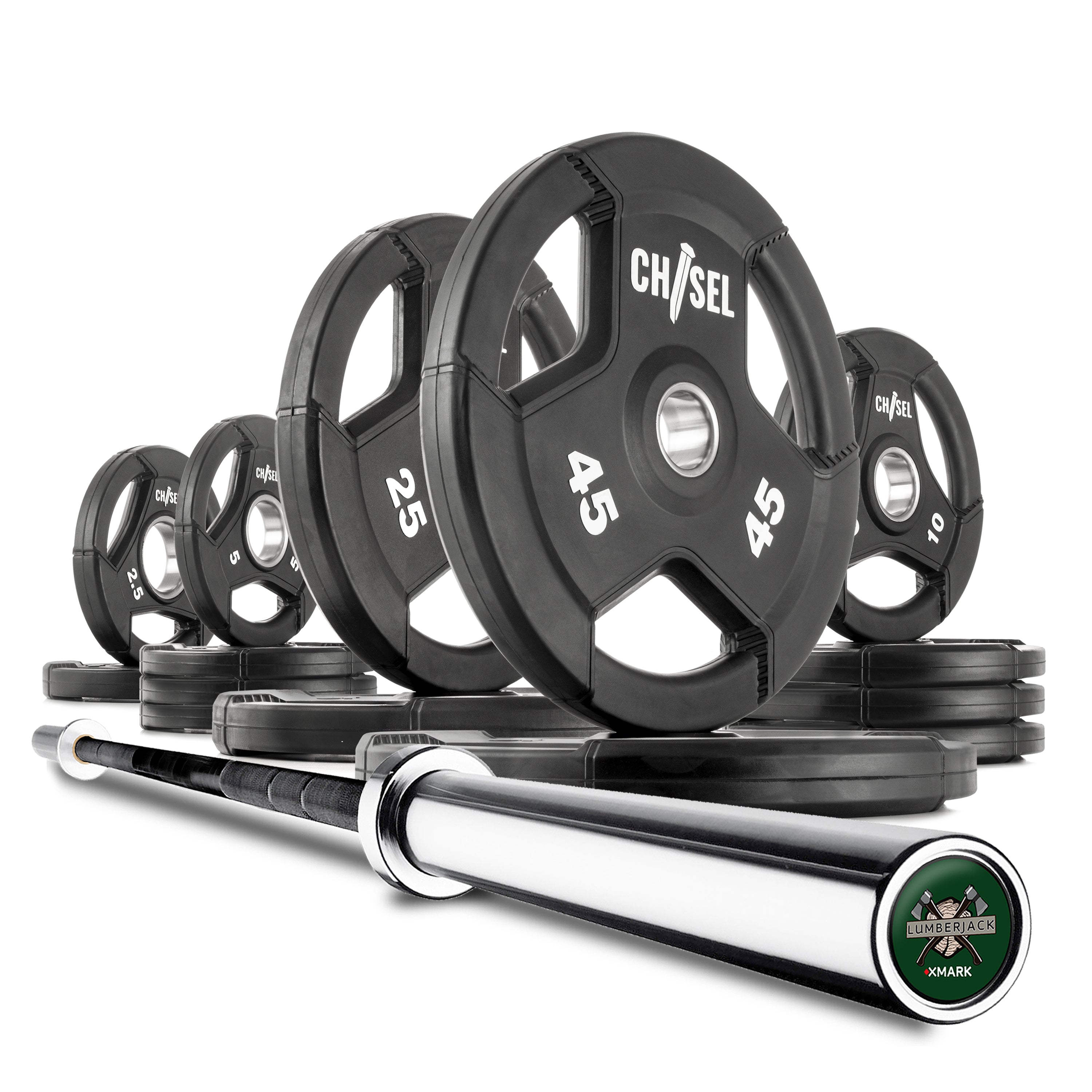 Chisel Olympic Weight Plates & Bar Set Builder