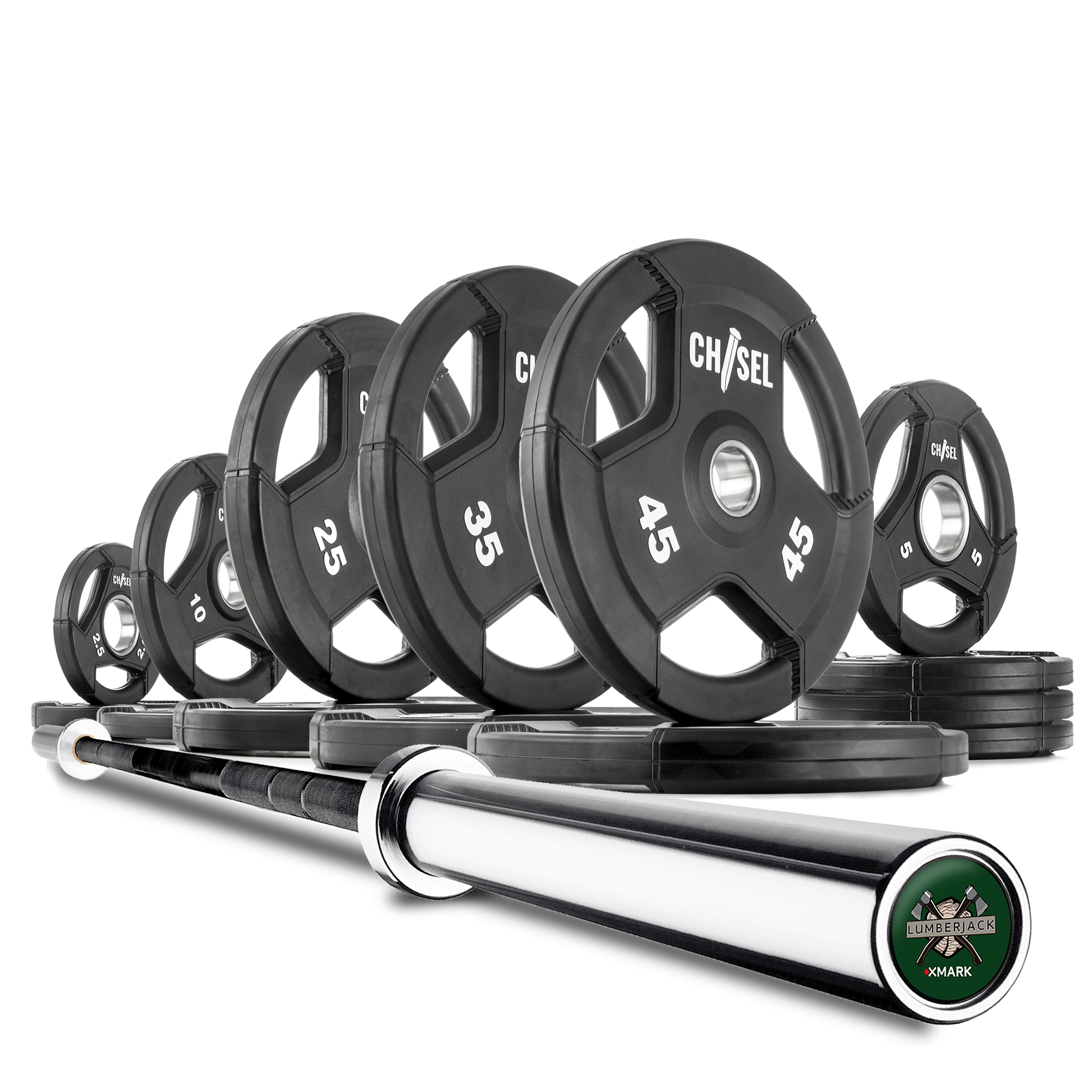 Chisel Olympic Weight Plates & Bar Set Builder