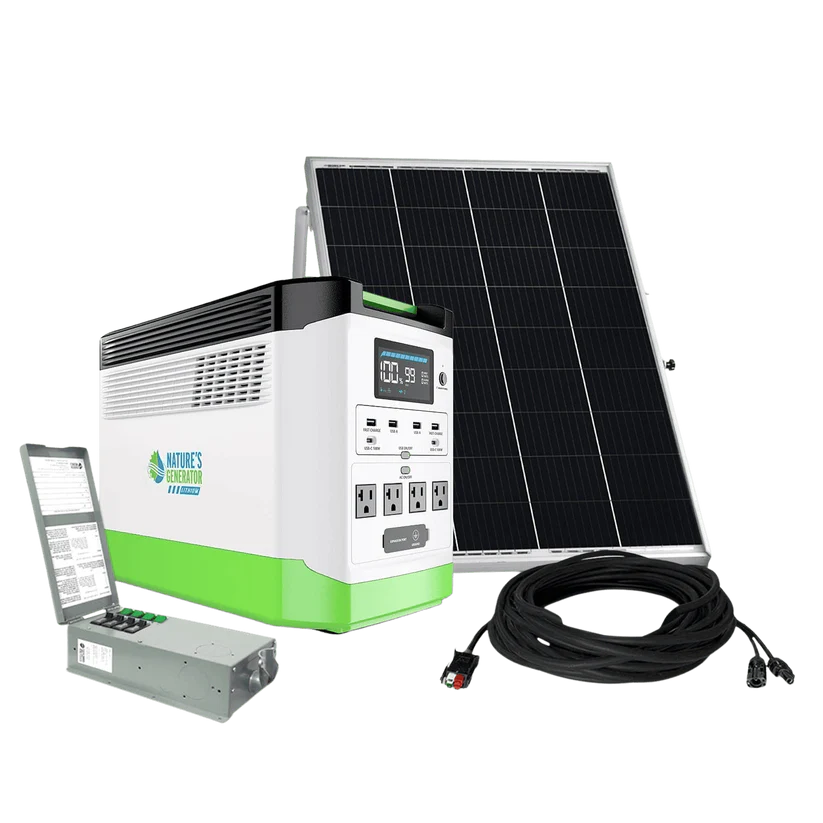 High Capacity Lithium 1800 Solar Generator and Transfer Switch