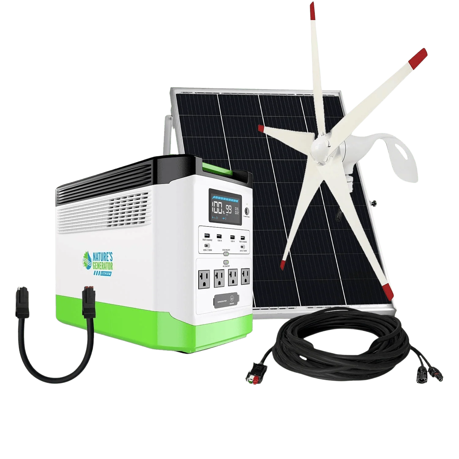 High Capacity Lithium 1800 Solar and Wind Generator