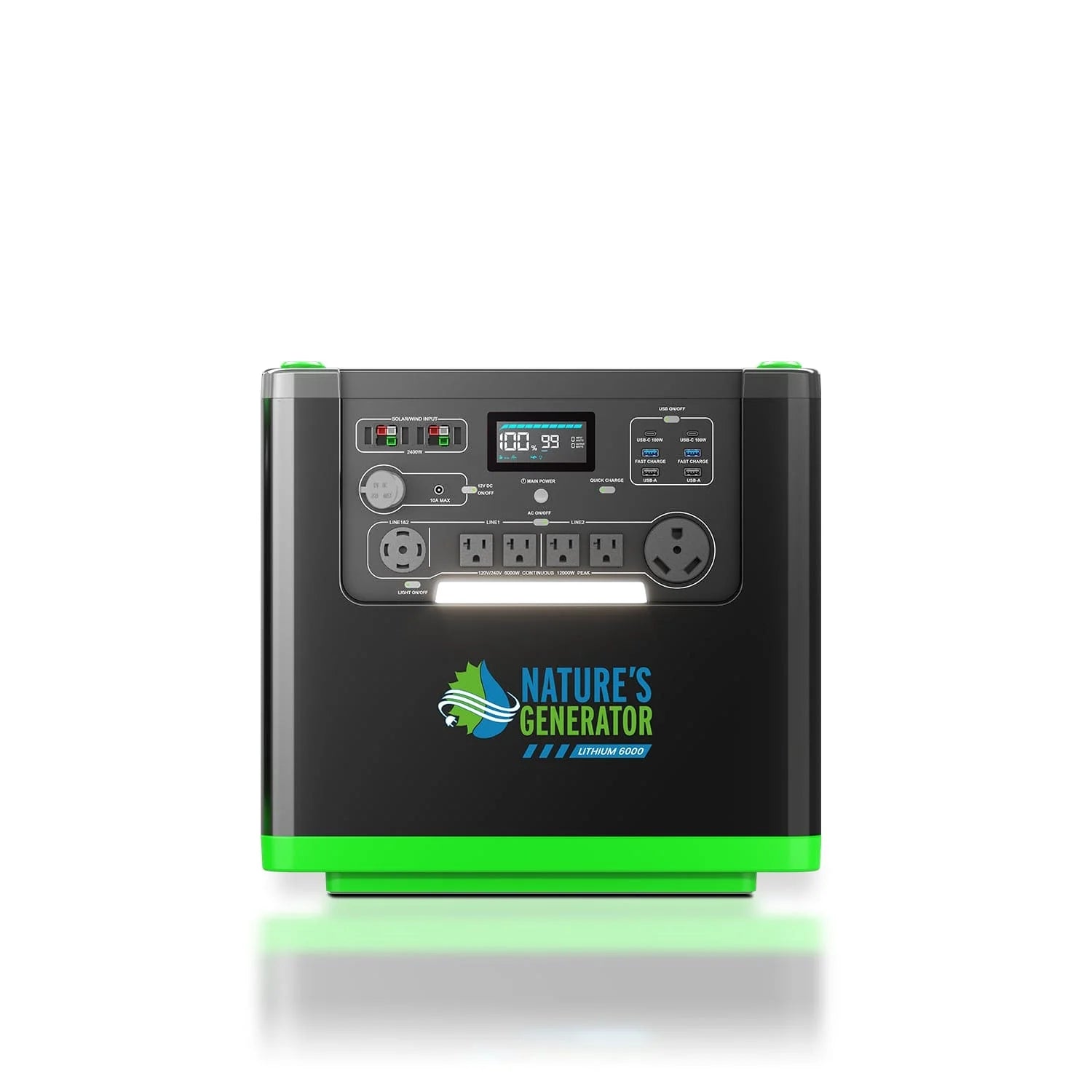 Nature's Generator Lithium 6000 with Solar Panel