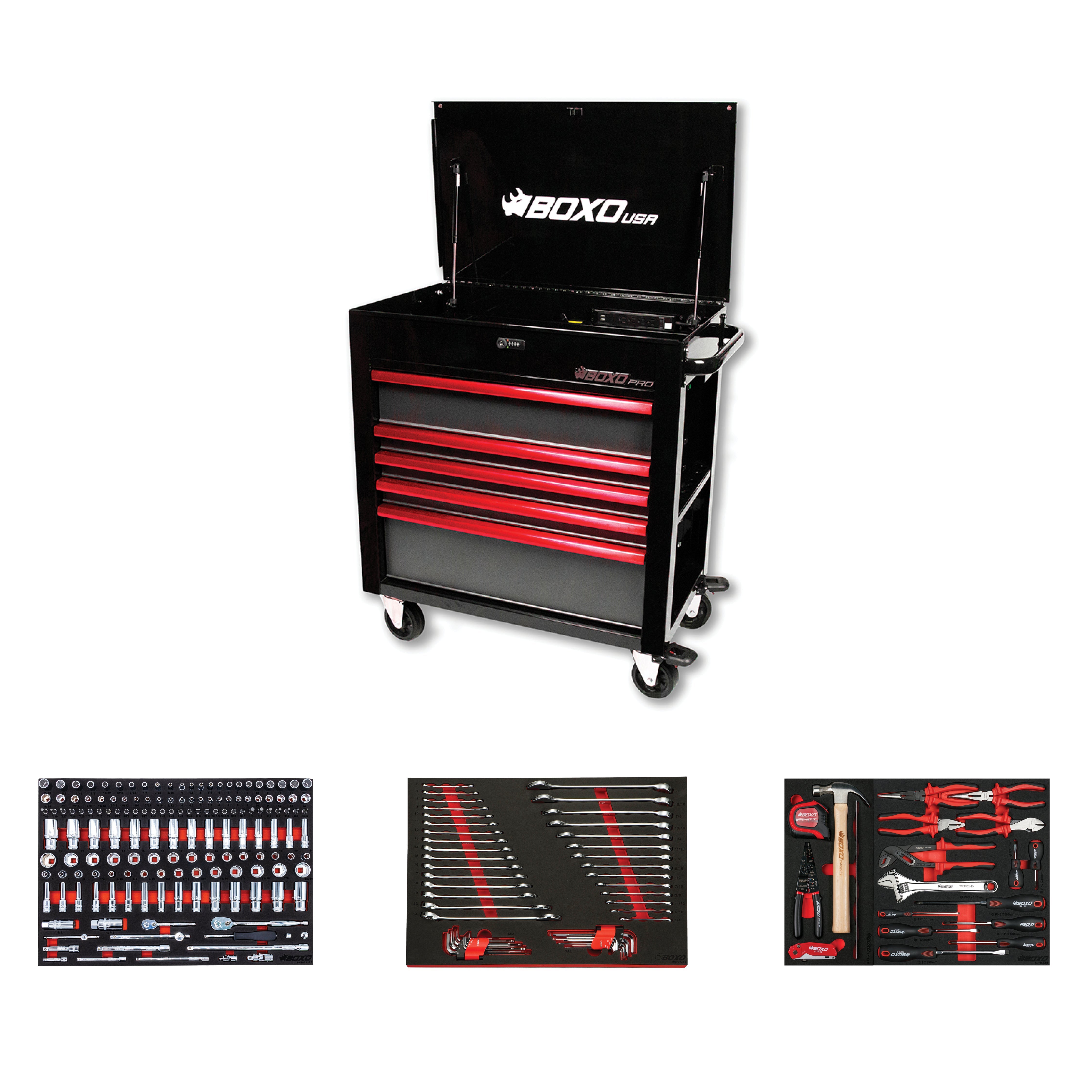 Pro Series | 35" 5-Drawer Flip-Top Service Cart Tool Box