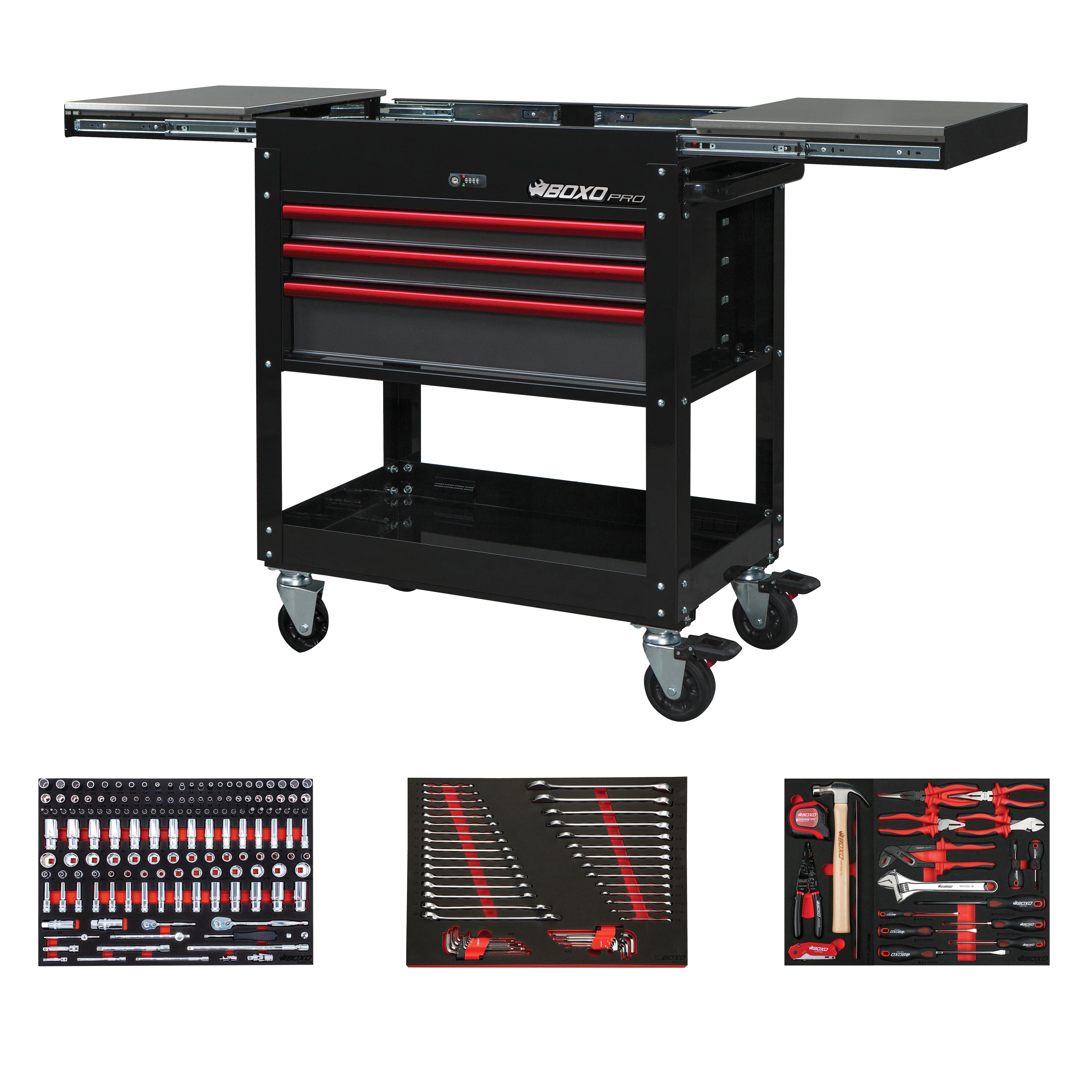 Pro Series | 35" 3-Drawer Slide-Top Service Cart Tool Box
