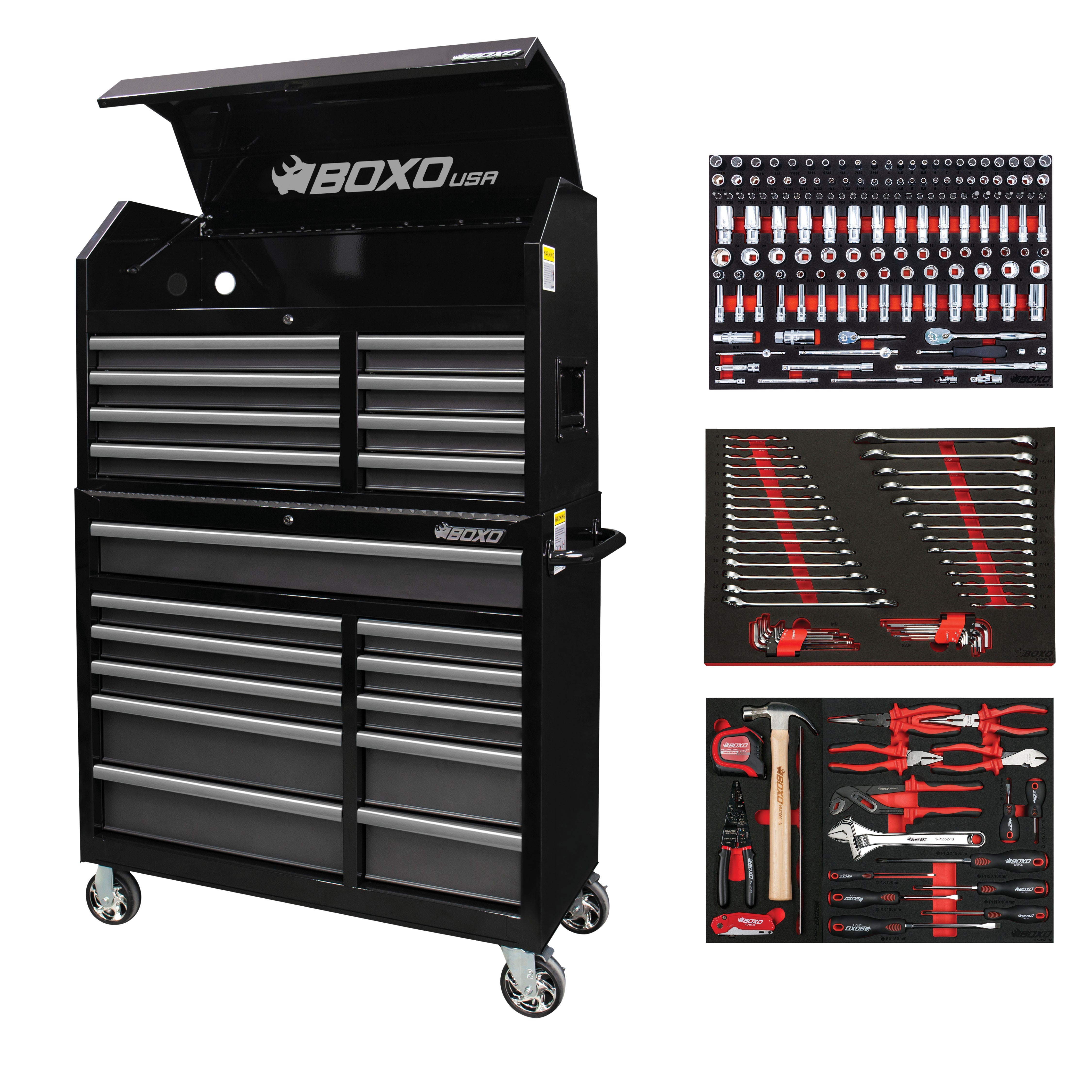 Tech Series | 41" 19-Drawer Rolling Tool Box | Black