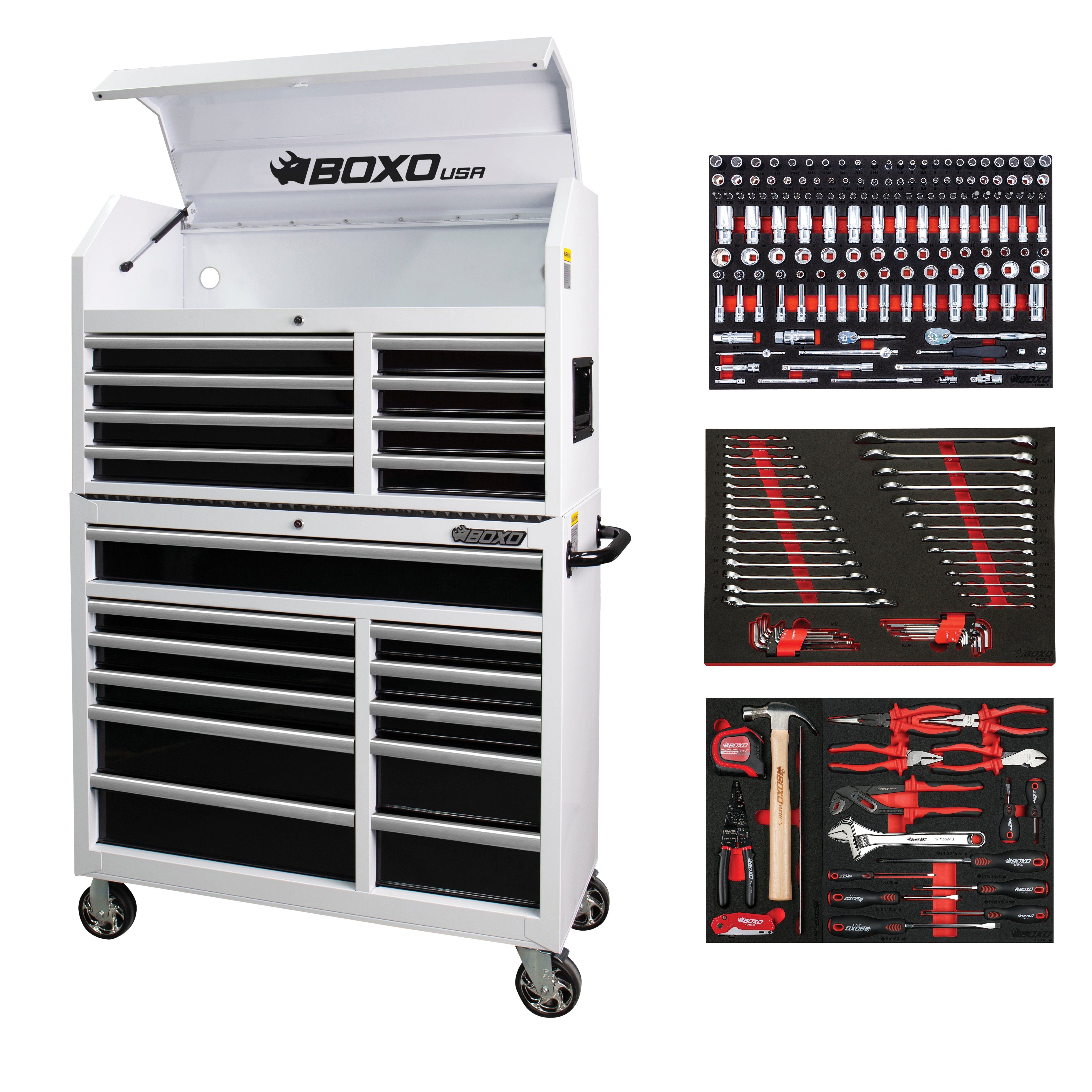 Tech Series | 41" 19-Drawer Rolling Tool Box | White