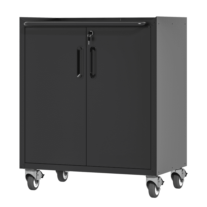 Metal Garage Storage Cabinet with 4 Wheels