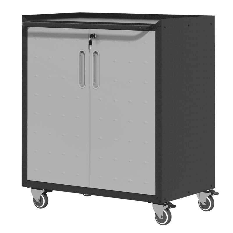 Metal Garage Storage Cabinet with 4 Wheels