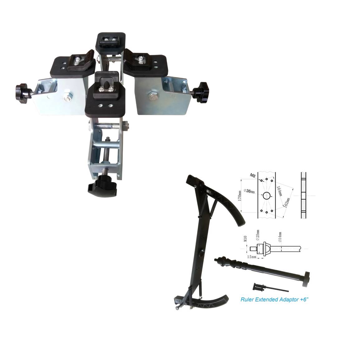 Combo 13: Tire Changer KT-T835 & Wheel Balancer KT-B700 w/ adaptors