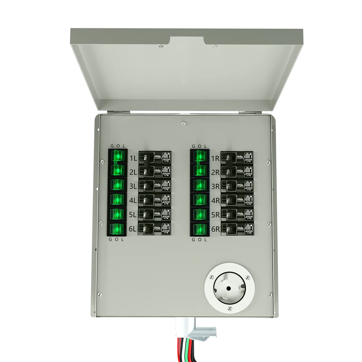 12-Circuit 120/240V 50A Non-Automatic Transfer Switch