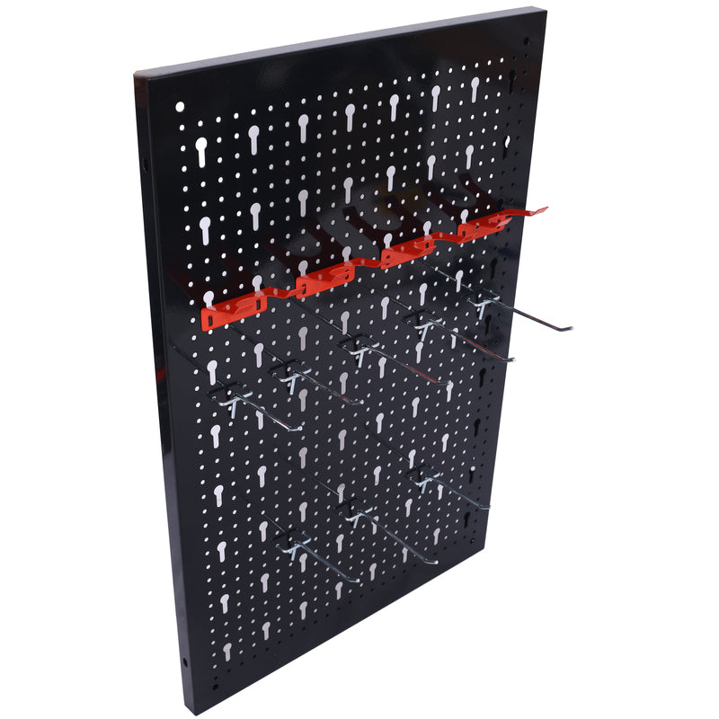 P24 4ft Metal Garage Pegboard Tool Organizer w/3 Pegboards