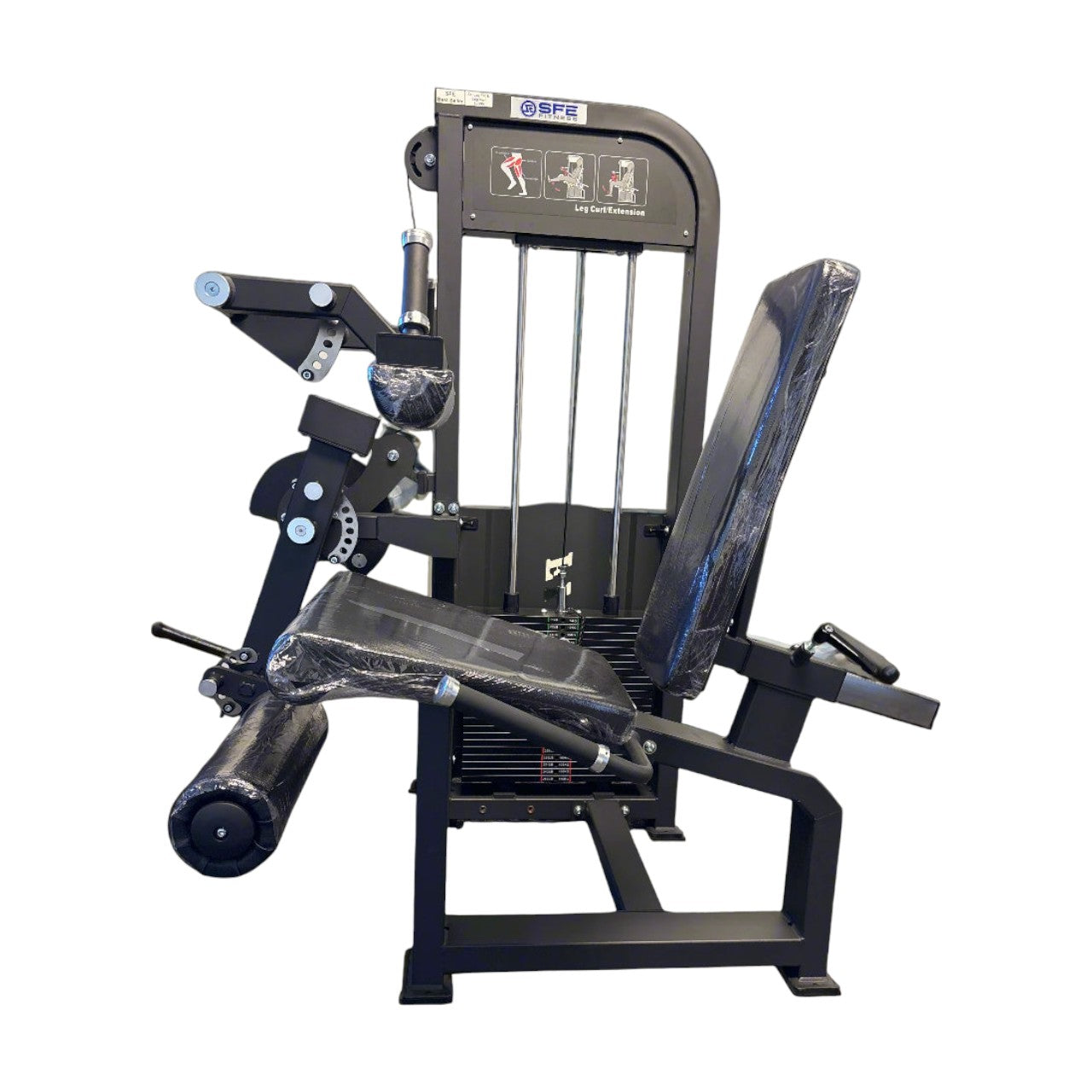 Selectorized Seated Leg Extension & Leg Curl Machine w/ 250lb Weight Stack (New)