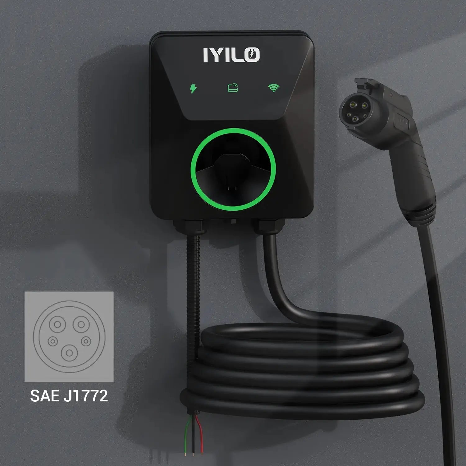 IYILO Level 2 Charger J1772 Wall-Mounted Hardwired (48A)