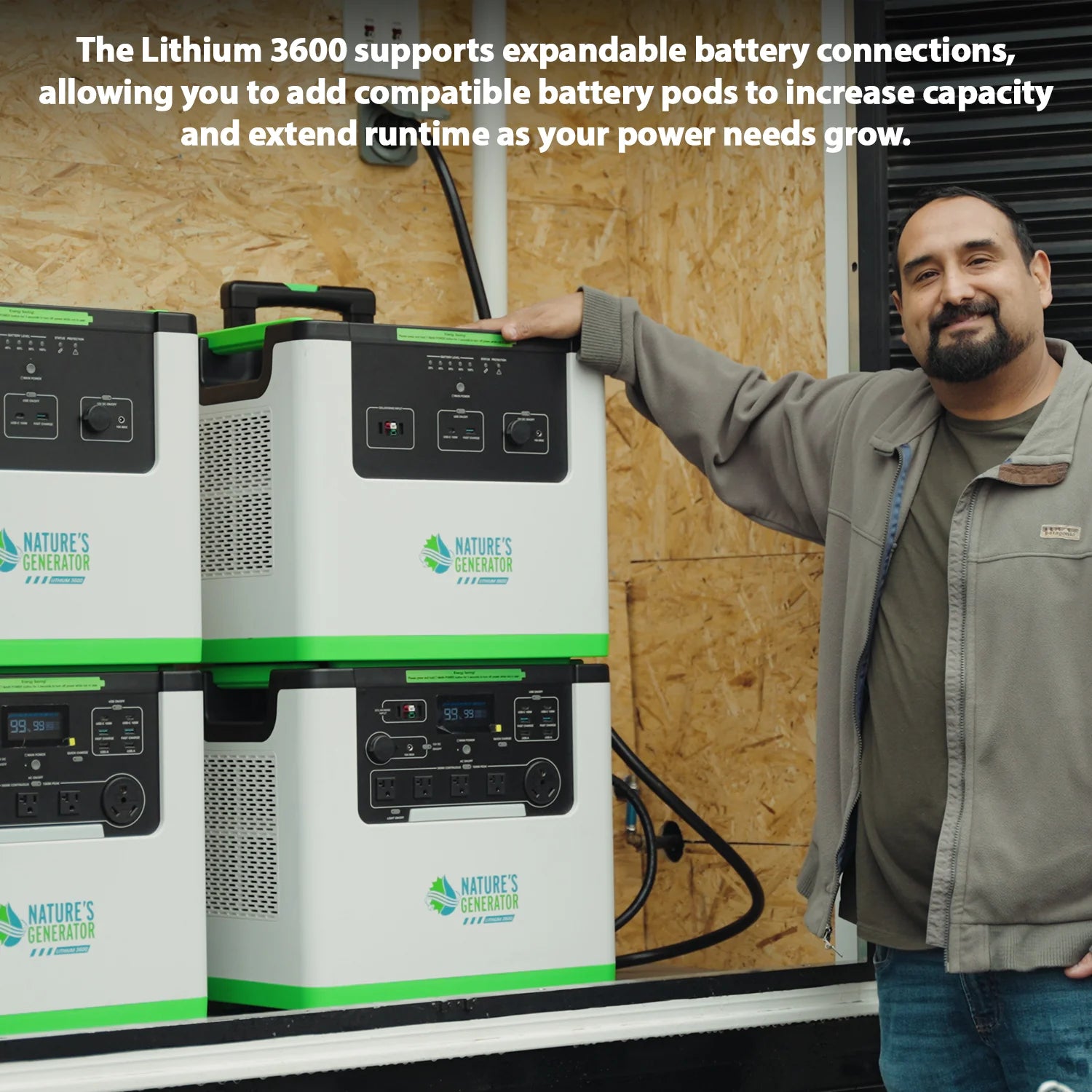 Nature's Generator Lithium 3600 Solar Generator and Transfer Switch