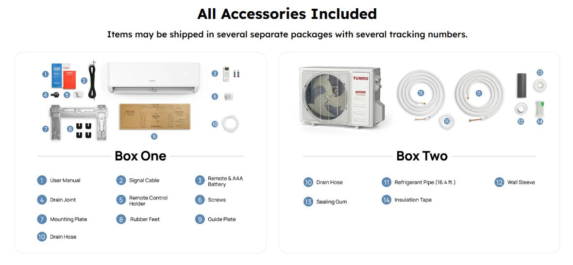 Greenland 12,000 BTU WiFi Ductless Mini Split AC with Heat Pump (R454B)