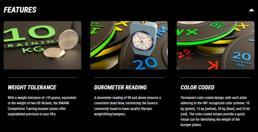 Competition Training Bumper Plate Pairs (KG)