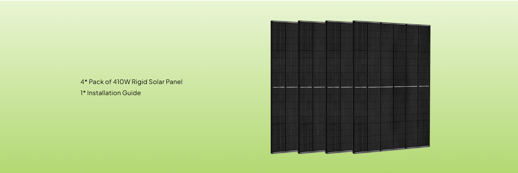 410 Watt Monocrystalline Solar Panel (4 Pack)