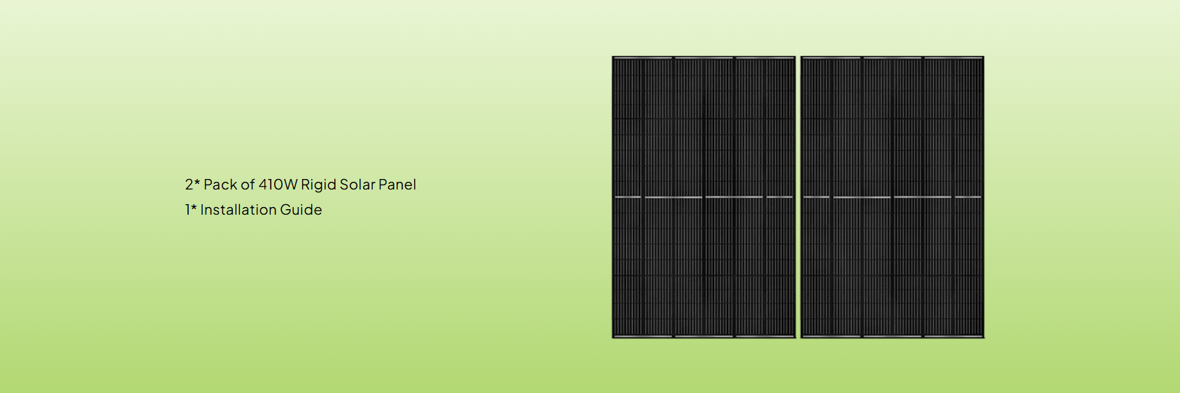 410 Watt Monocrystalline Solar Panel (2 Pack)