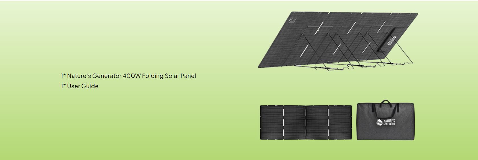 Nature's Generator 400W Folding Solar Panel