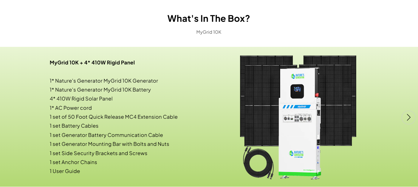MyGrid 10K Solar Generator for Home