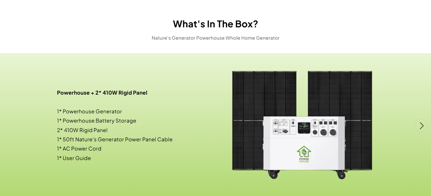 Nature’s Generator Powerhouse with Solar Panel