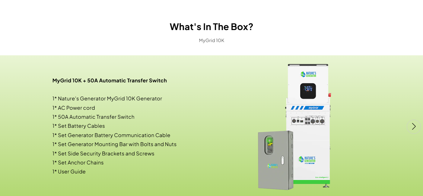 MyGrid 10K with Transfer Switch for House Battery Backup
