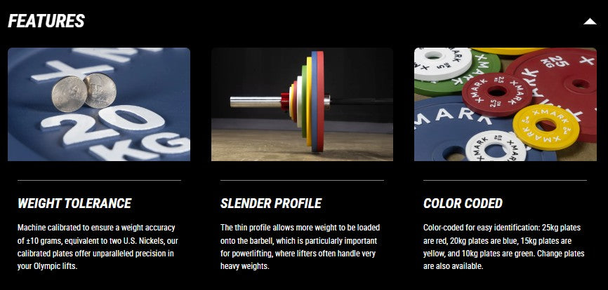 Powerlifting Calibrated Steel Plates (kg)