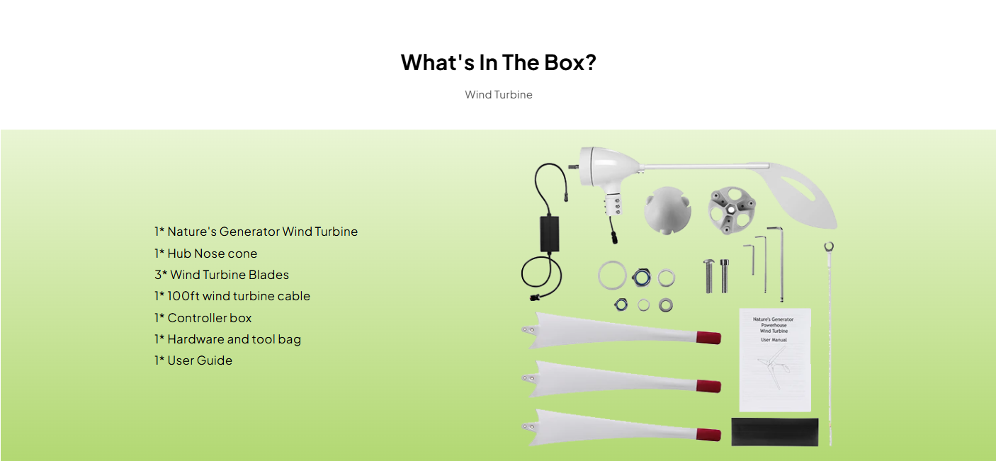 Nature's Generator 350W Wind Turbine