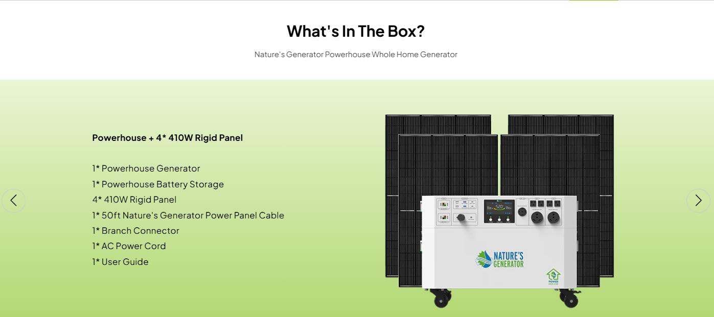 Nature’s Generator Powerhouse with Solar Panel