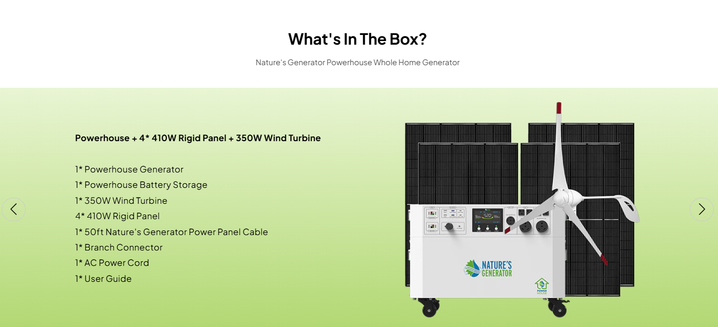Nature’s Generator Powerhouse Solar and Wind Generator