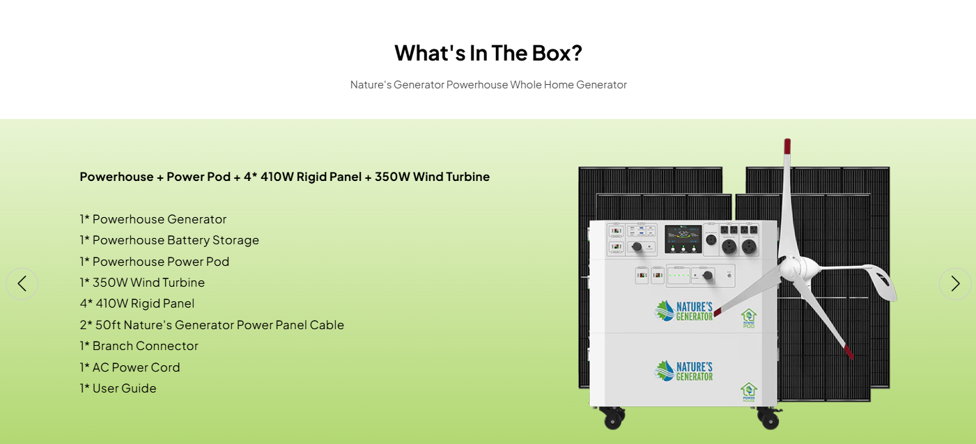 Nature’s Generator Powerhouse Solar and Wind Generator