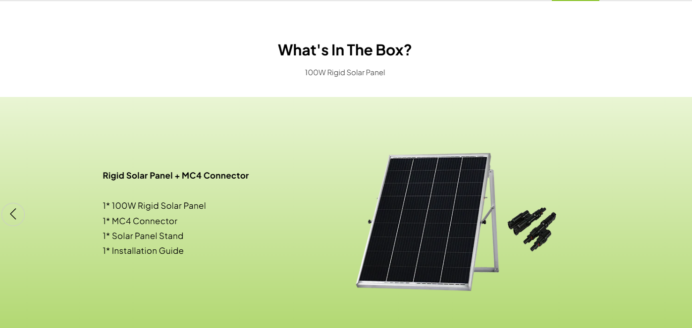 100W Rigid Solar Panels
