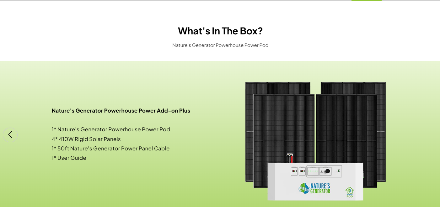 Nature's Generator Powerhouse Power Addition